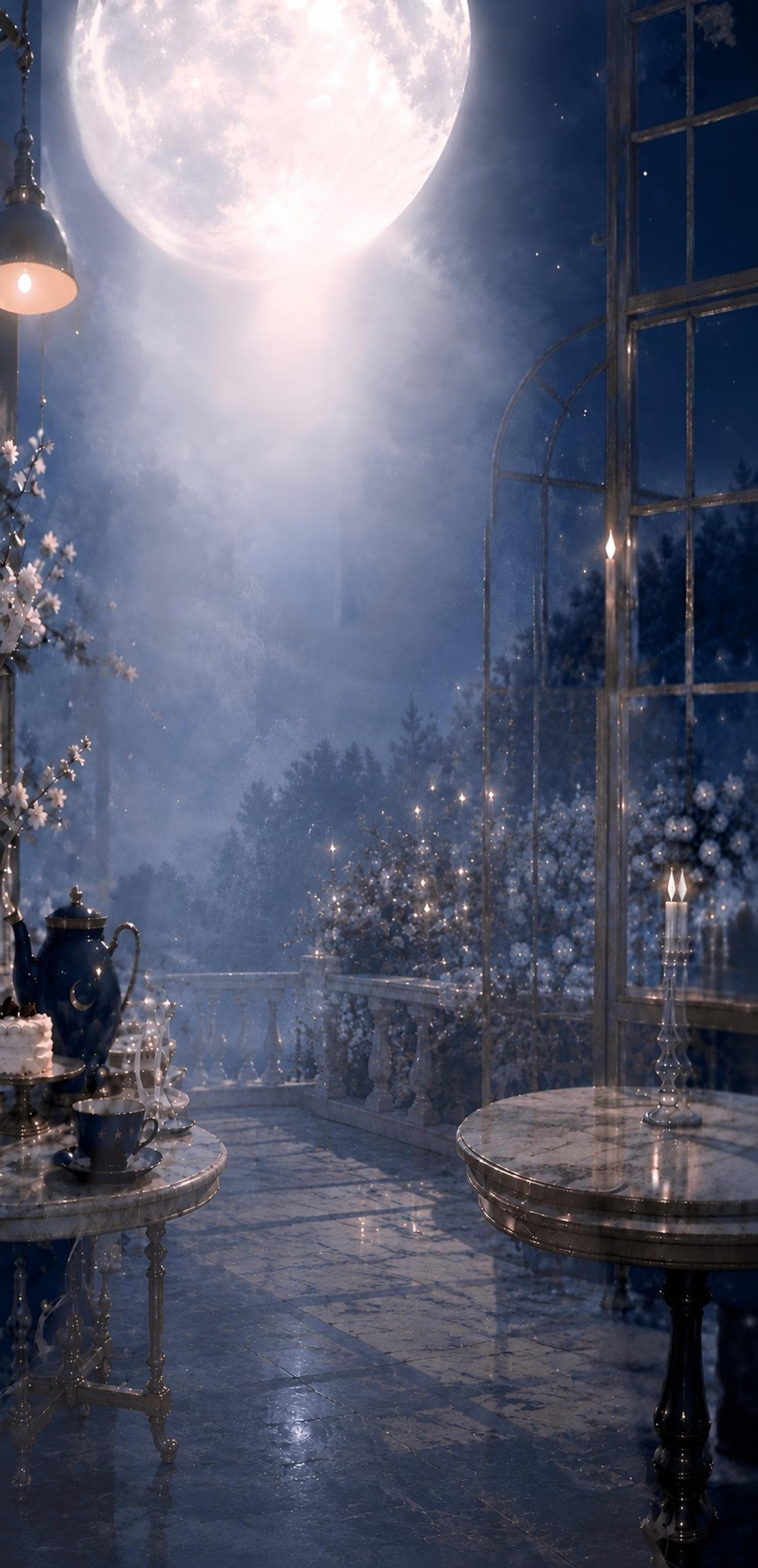 Moonlit Cafe Ambient Room